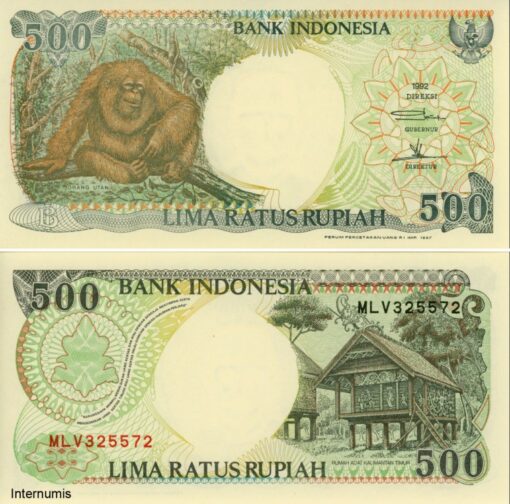 Indonesien 500 Rupiah  1992/1997 (P.128f) Erh. UNC