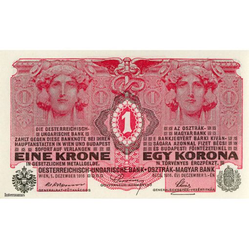 Österreichisch-ungarische Bank - 1 Krone 1916 , (KK. 127 / P.20 / ANK 164) Erh. I-