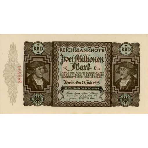 Deutschland - 2 Millionen Mark 1923 , (Rosb.89b,) Erh. AU