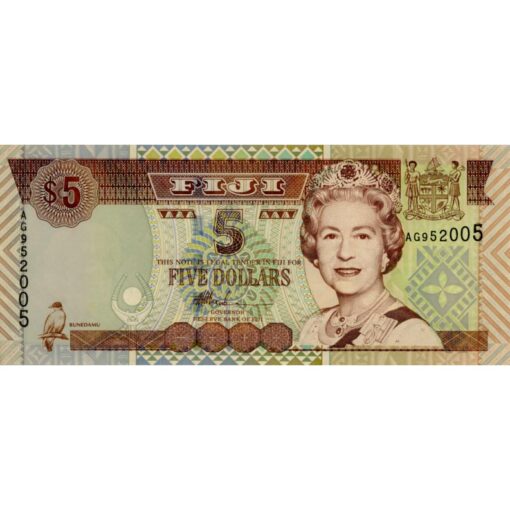 Fiji  - 5 Dollars ND (2002) , (P.105b) Erh. UNC