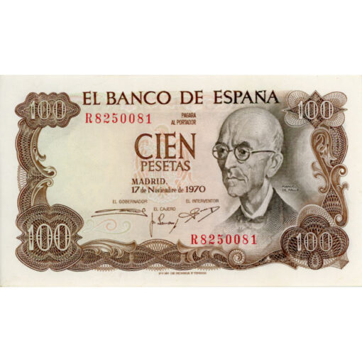 Spanien - 100 Pesetas 1970 , (P.152) Erh. AU