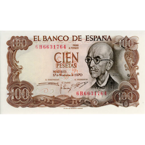 Spanien - 100 Pesetas 1970 , (P.152) Erh. UNC