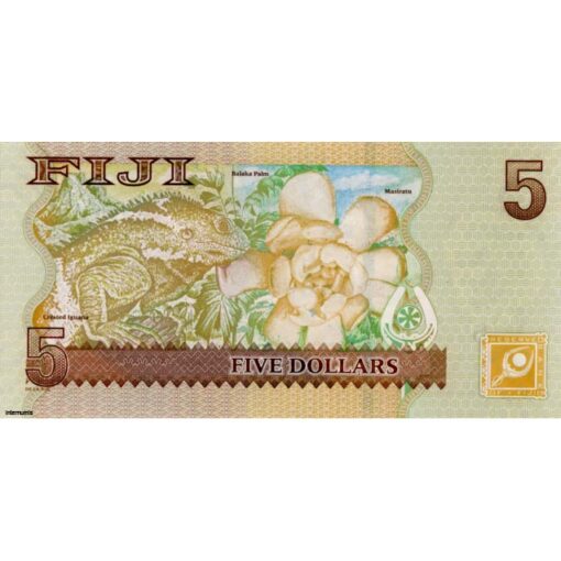 Fiji  - 5 Dollars ND (2011) , (P.110b) Erh. UNC – Bild 2