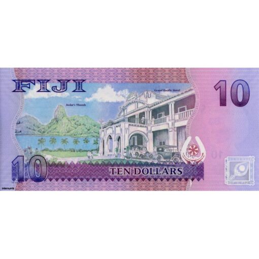 Fiji  - 10 Dollars ND (2013) , (P.116) Erh. UNC – Bild 2