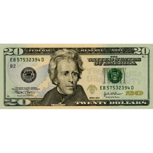 USA - 20 Dollars  2004 , (P.521a) Erh. UNC