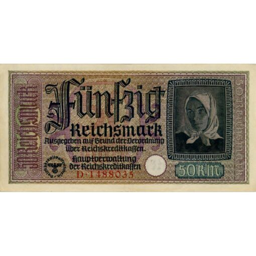 50 Reichsmark o.D.(1939-1944) , (Rosb.555a) Erh. III / VF