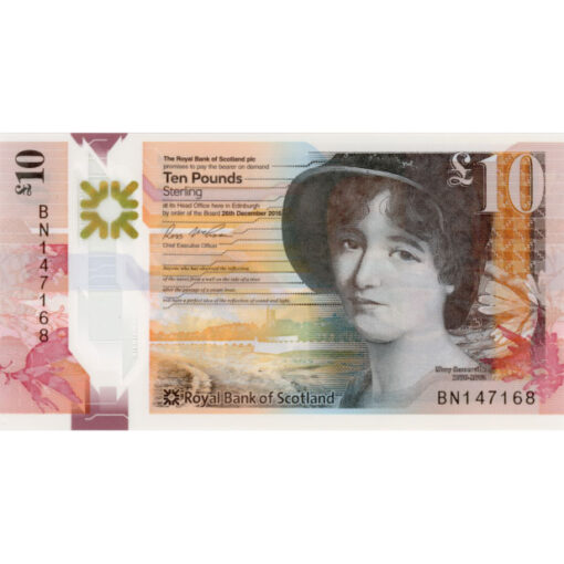 Schottland - 10 Pounds 26.12.2016, Mary Somerville,The Royal Bank of Scotland , (P.371) Erh. UNC