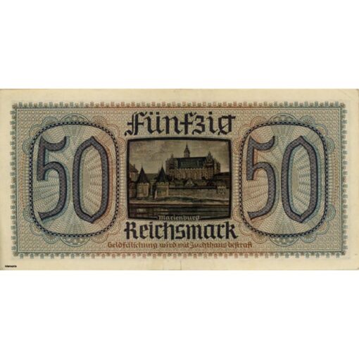 50 Reichsmark o.D.(1939-1944) , (Rosb.555a) Erh. III / VF – Bild 2