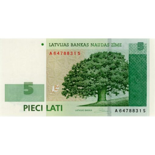 Lettland - 5 Lati 2006 (P.53a) Erh. UNC