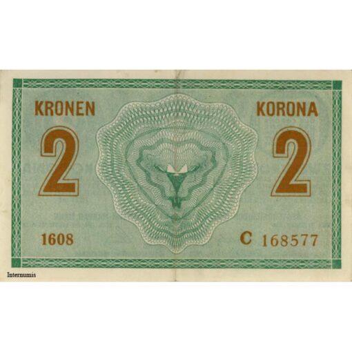 2 Kronen 1914 , Serie C , C halbfett u. versetzt , (KK.124)d)2/ P.17b) Erh. II – Bild 2