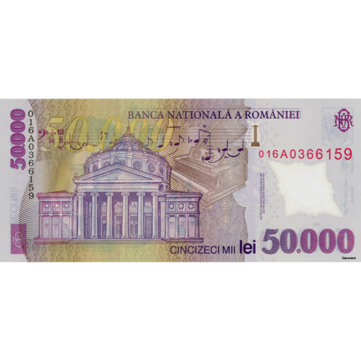 Rumänien - 50.000 Lei 2001, (P.113a) Erh. UNC – Bild 2