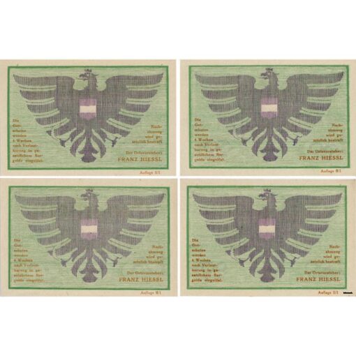 Vieberg(OÖ) - 30,50,75,90 Heller oD.(-1920),Auflage II/1, (KKN.S1110)II)a) Erh. I - Image 2