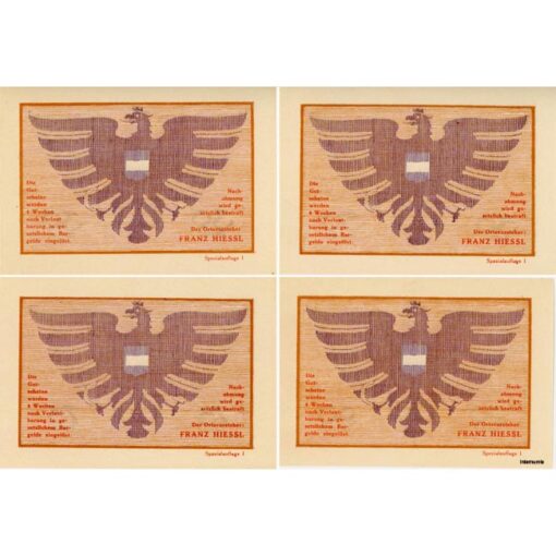 Vieberg(OÖ) - 30,50,75,90 Heller oD.(-1920),Spezialauflage I, (KKN.S1110)II)e2) Erh. I - Image 2