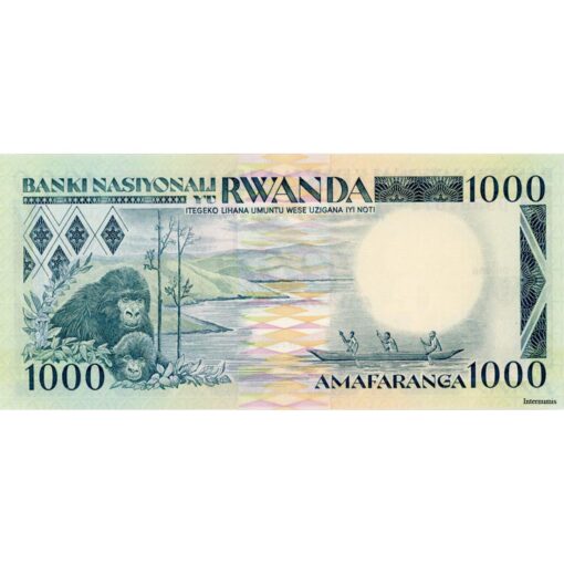 Ruanda - 1000 Francs 1.1.1988, (P.21a) Erh. UNC – Bild 2