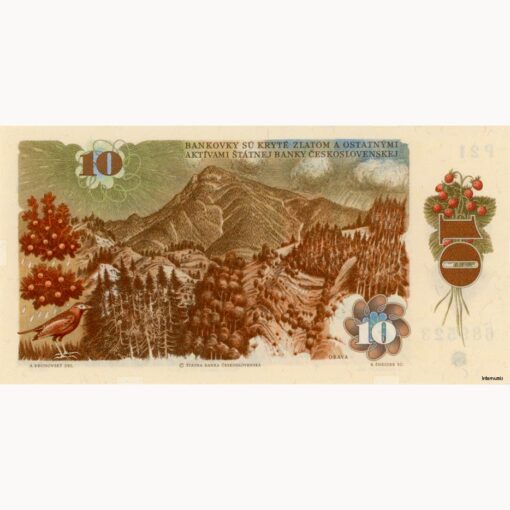 Tschechoslovakei - 10 Korun 1986, (P.94) Erh. UNC – Bild 2