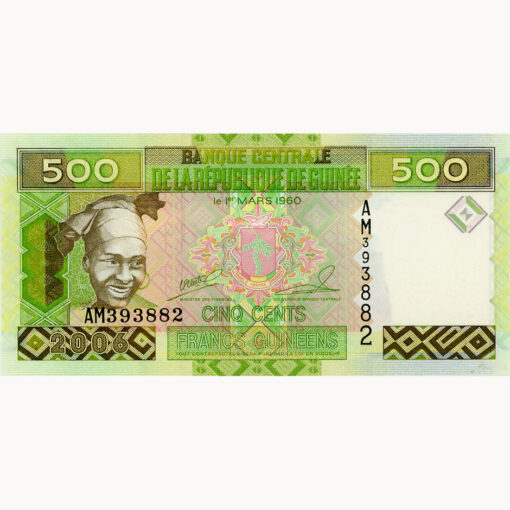 Guinea - 500 Francs 2006, (P.39) Erh. UNC