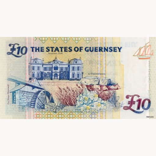 Guernsey - 10 Pounds ND (1996 - 2008), Us.D. M. Clark, (P.57c) Erh. UNC - Image 2