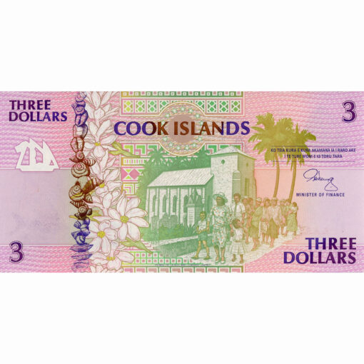 Cook Inseln - 3 Dollars ND(1992,) (P.7a) Erh. UNC