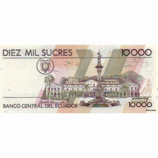 Ecuador - 10.000 Sucres 14.12.1998 (P.127e) Erh. UNC – Bild 2