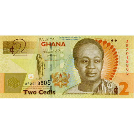 Ghana - 2 Cedis  2010, (P.37Aa) Erh. UNC