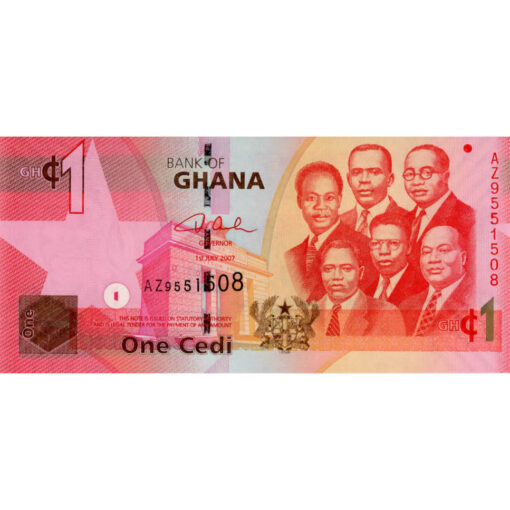 Ghana - 1 Cedi  1.7.2007, (P.37a) Erh. UNC