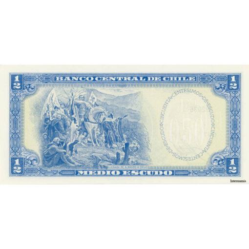 Chile - 1/2 Escudo ND(1962), (P.134Aa) Erh. UNC – Bild 2