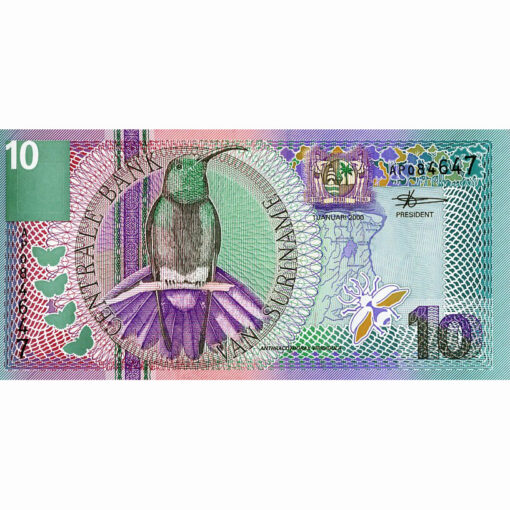 Suriname - 10 Gulden 2000, (P.147) Erh. UNC