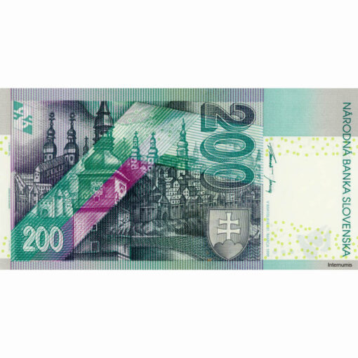 Slowakei - 200 Korun 1999, (P.30) Erh. UNC – Bild 2