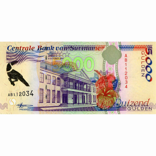 Suriname - 5000 Gulden 1997 (P.143) Erh. UNC - Image 2