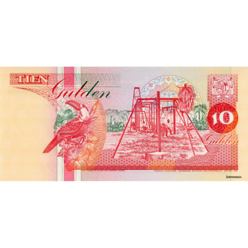 Suriname - 5 Gulden 10.2.1998, (P.137b) Erh. UNC – Bild 2