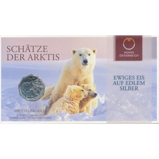 5 Euro 2014, **Erlebnis Arktis** , (ANK.26a) Erh. hgh./Blister