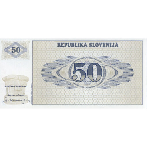 Slovenien - 50 Tolarjew 1990, (P.5a) Erh. UNC