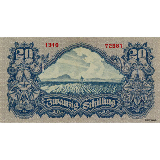 Österr.Nationalbank -  20 Schilling 1945, Serie Nr.links fett, (KK.222a/ANK 252/P.116) Erh. III - Image 2