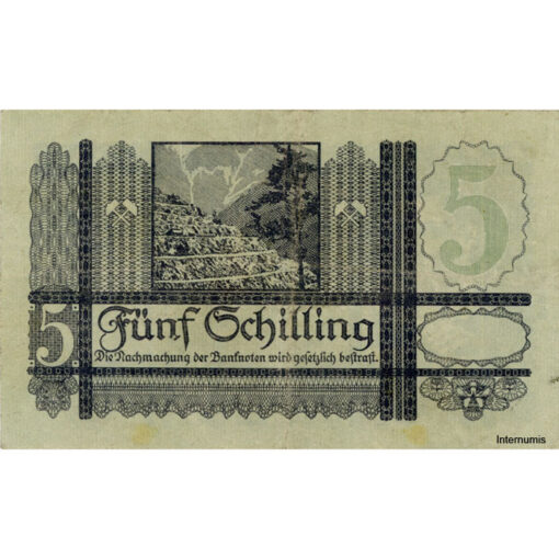 Österr.Nationalbank - 5 Schilling 1951, Ausgabe 1951, (KK.238b/ANK 268/P.126) Erh. III - Image 2