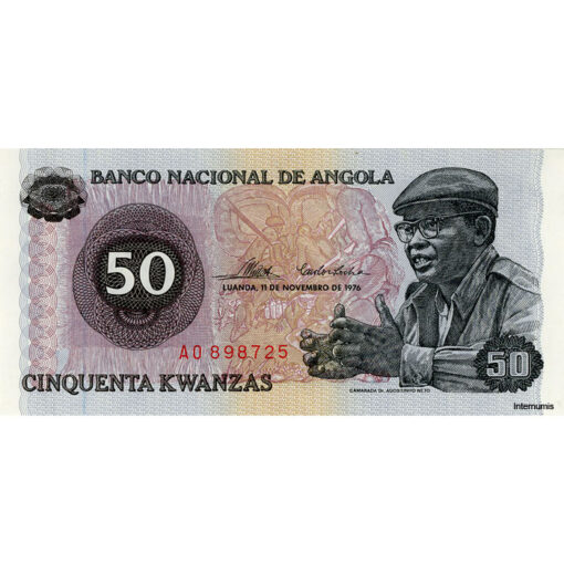 Angola - 50 Kwanzas 11.11.1976, (P.110) Erh. UNC