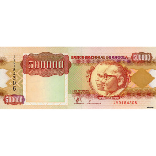 Angola - 500.000 Kwanzas 4.2.1991, (P.134) Erh. UNC