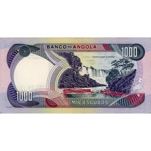 Angola - 1000 Kwanzas 24.11.1972, (P.103) Erh. VF+ – Bild 2