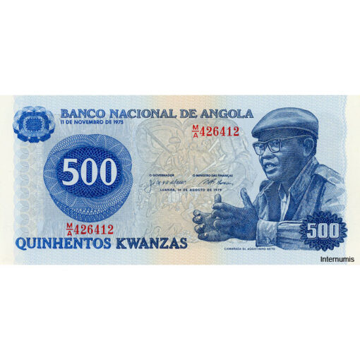 Angola - 500 Kwanzas 14.8.1979, (P.116) Erh. UNC