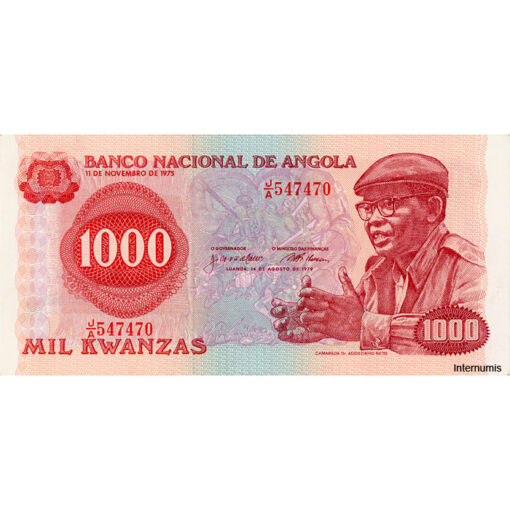 Angola - 1000 Kwanzas 14.8.1979, (P.117a) Erh. AU