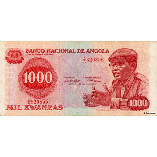 Angola - 1000 Kwanzas 14.8.1979, (P.117) Erh. VF