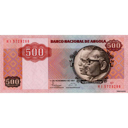 Angola - 500 Kwanzas 11.11.1987, (P.120b) Erh. VF