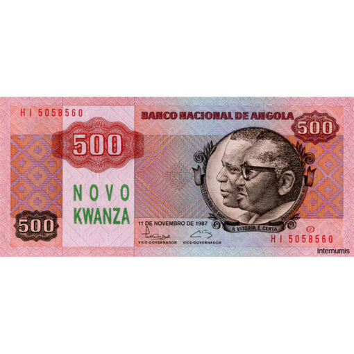 Angola - 500 Novo Kwanzas 11.11.1987, (P.123) Erh. UNC