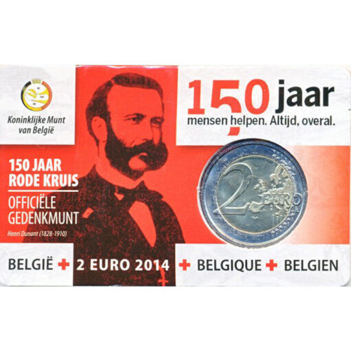 Belgien - 2 Euro 2014, 150 Jahre Roteskreuz in Belgien, (AMK.126) Erh. Coincard - Image 2