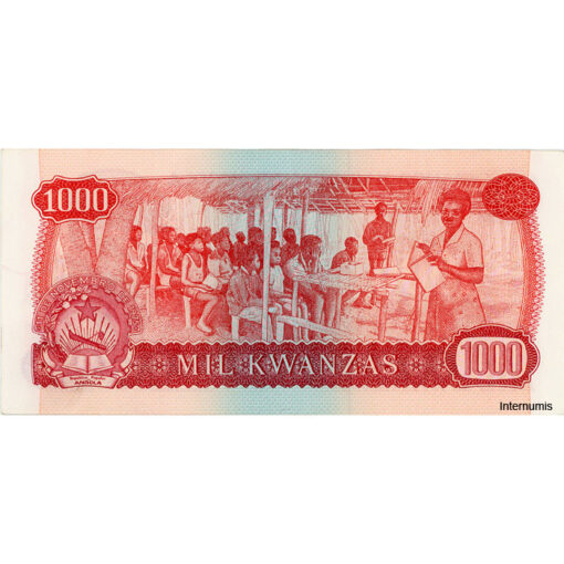 Angola - 1000 Kwanzas 14.8.1979,  Banknote ist nicht gefaltet, (P.117) Erh. XF+ – Bild 2