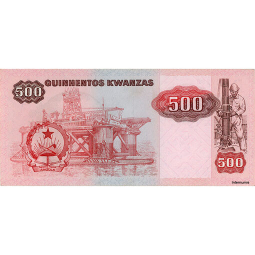 Angola - 500 Kwanzas 11.11.1987, (P.120b) Erh. VF – Bild 2