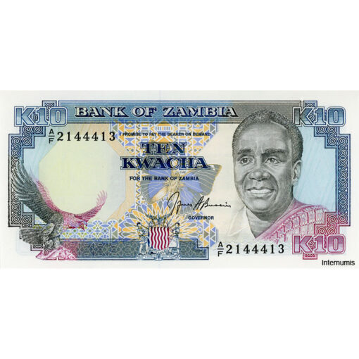 Sambia - 10 Kwacha ND(1989 - 1991), (P.31b) Erh. UNC