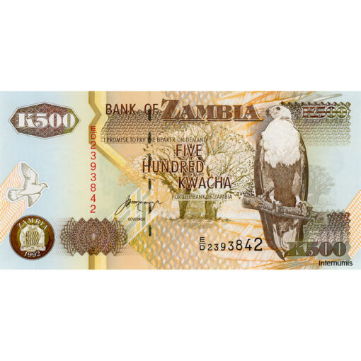 Sambia - 500 Kwacha 1992, (P.39b) Erh. XF