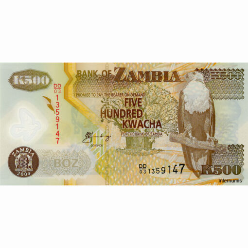 Sambia - 500 Kwacha 2004, (P.43c) Erh. UNC