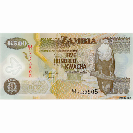 Sambia - 500 Kwacha 2011, (P.43h) Erh. UNC