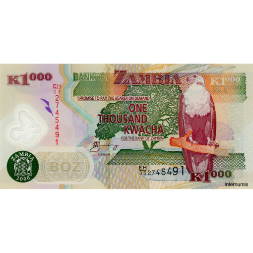 Sambia - 1000 Kwacha 2006, (P.44e) Erh. UNC